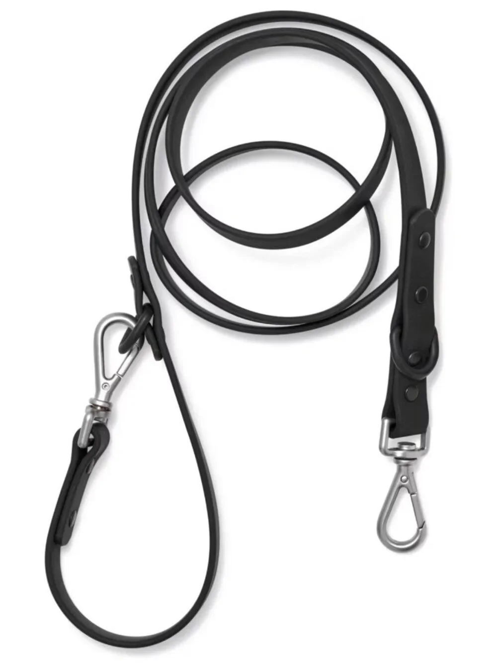 Wild One Black Rubberized Waterproof Adjustable Dog Leash Black 69.5